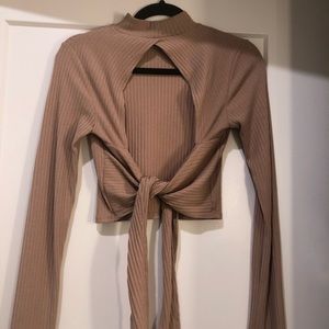 Tan Crop Top